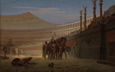 Ave Caesar! Morituri te salutant (Heil Caesar! Wir, die wir sterben werden, grüßen dich) von Jean Leon Gerome