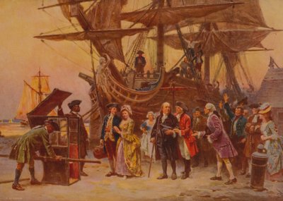 Franklins Rückkehr nach Philadelphia, ca. 1930 von Jean Leon Gerome Ferris