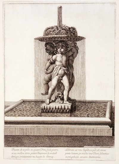Brunnen mit drei vergoldeten Tänzern in Versailles, 1672 von Jean Lepautre