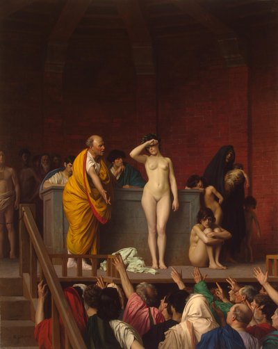 Sklavenmarkt im antiken Rom von Jean Leon Gerome