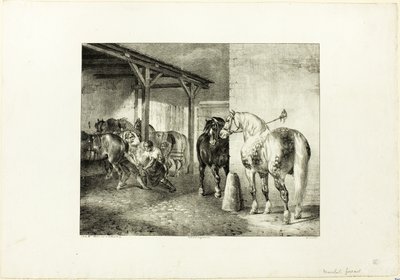 Hufschmiedewerkstatt von Jean Louis André Théodore Géricault