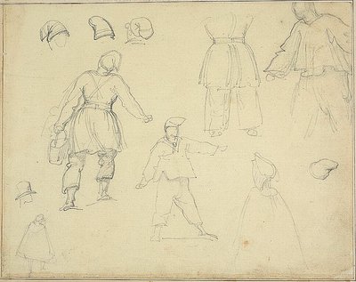 Skizzen: Stalljunge mit Eimer von Jean Louis André Théodore Géricault