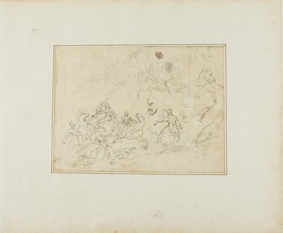 Skizzen einer Kavallerieschlacht von Jean Louis André Théodore Géricault