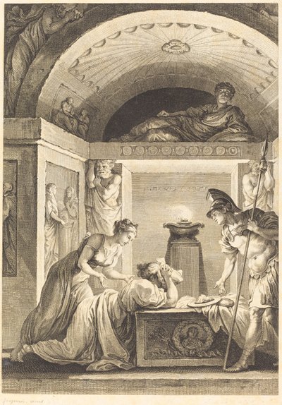Die Matrone von Ephesus von Jean Louis Delignon and Antoine Jean Duclos after Jean Honoré Fragonard