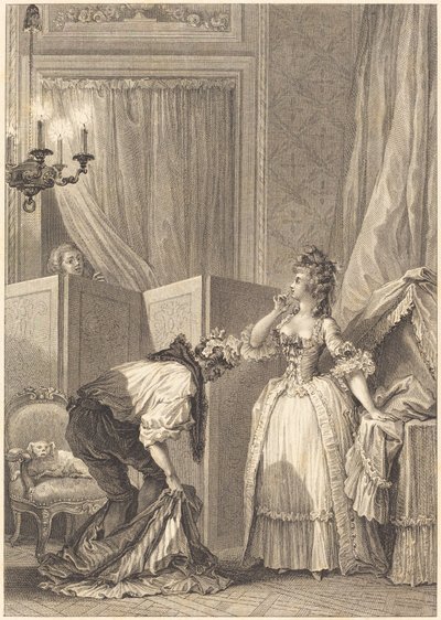 Der betrogene und zufriedene Ehemann von Jean Louis Delignon and Antoine Jean Duclos after Jean Honoré Fragonard