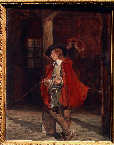 Fechter im roten Umhang von Jean Louis Ernest Meissonier