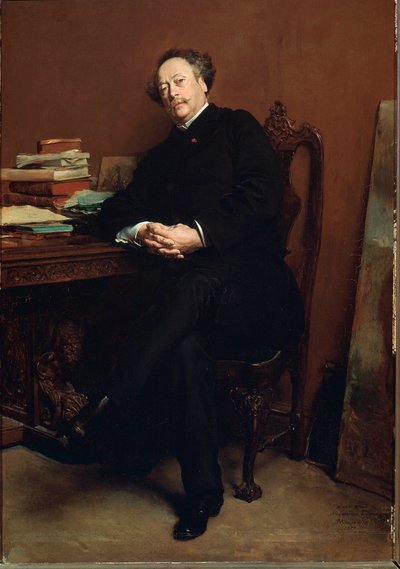 Porträt von Alexandre Dumas Jr. (1824-1895) im Jahr 1877 von Jean Louis Ernest Meissonier