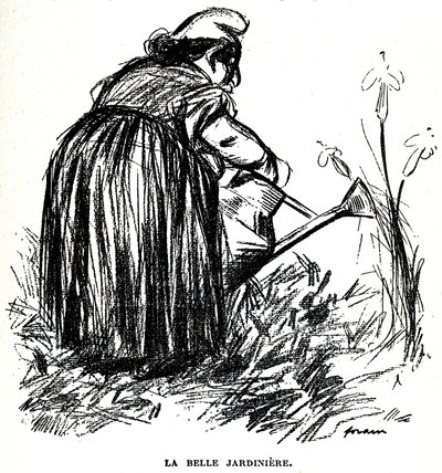 Antisemitische Zeichnung, veröffentlicht vor 1900 in der Zeitung „Psst...!“ von Jean Louis Forain