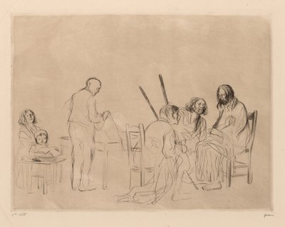 Vor dem Abendmahl in Emmaus von Jean Louis Forain