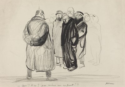 Bredouilles. Die Besatzung eines Zeppelins, wahrscheinlich 1915 von Jean Louis Forain