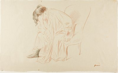 Sitzende Frau, Kopf in der rechten Hand von Jean Louis Forain