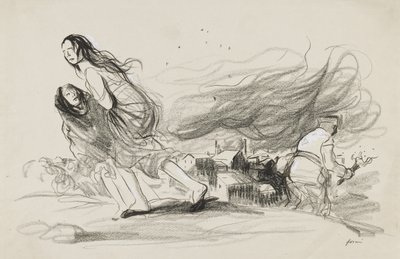 Sie verbrennen alles - Sie müssen sich zurückziehen, um 1919 von Jean Louis Forain