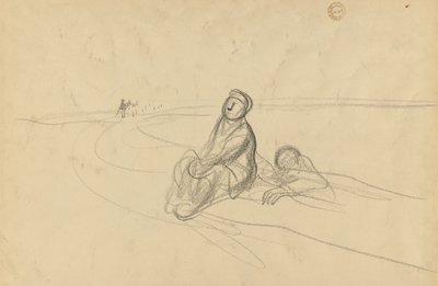 Zwei Figuren auf einer Straße, ca. 1919 von Jean Louis Forain