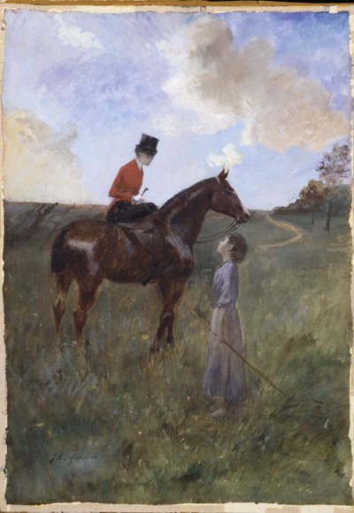 Frau zu Pferd und Schäferin von Jean-Louis Forain