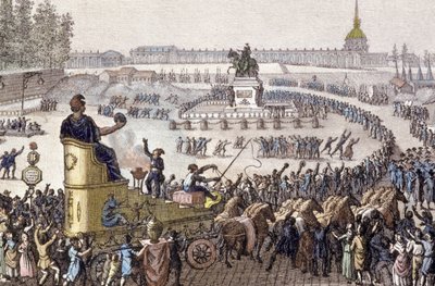 Erste Feier der Freiheit in Paris am 15. April von Jean Louis the Younger Prieur