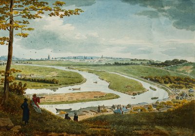 Blick auf Paris und die Seine von Saint-Cloud von Jean Lubin Vauzelle