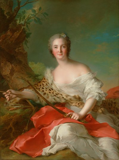 Porträt von Constance-Gabrielle-Magdeleine Bonnier de la Mosson als Diana von Jean-Marc Nattier