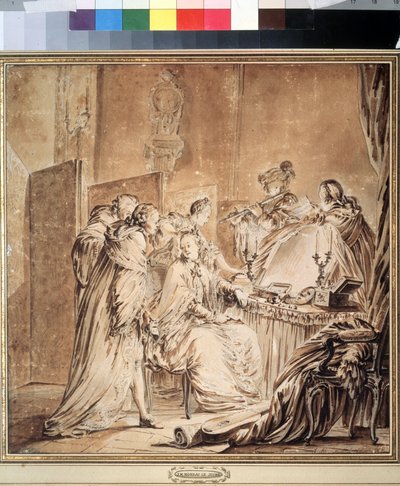 Vor dem Maskenball von Jean Michel the Younger Moreau