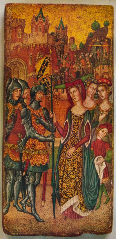 Ein nicht aufgezeichneter französischer Primitiver: Charles VII & Agnes Sorel: zugeschrieben Jean Mirail von Jean Miraillet