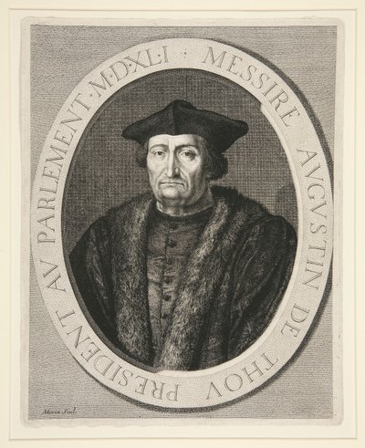 Augustin de Thou, Präsident des Parlaments von Paris von 1535 bis 1544 von Jean Morin