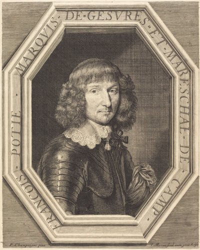 François Potier, Marquis de Gevres von Jean Morin after Philippe de Champaigne