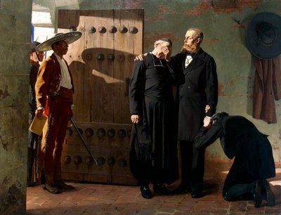 Kaiser Maximilian von Mexiko vor der Hinrichtung, 1882 von Jean Paul Laurens