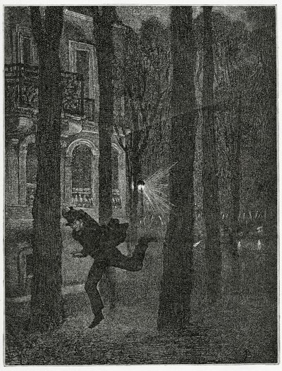 Fliehender Gefangener - Illustration aus Histoire d’un crime, 19. Jahrhundert von Jean Paul Laurens