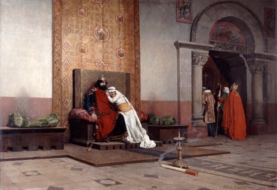 Die Exkommunikation von Robert dem Frommen, 1875 von Jean Paul Laurens