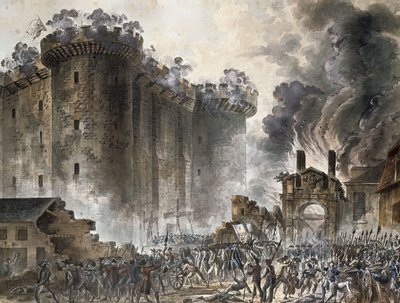 Der Sturm auf die Bastille am 14. Juli 1789 von Jean Pierre Laurent Houel