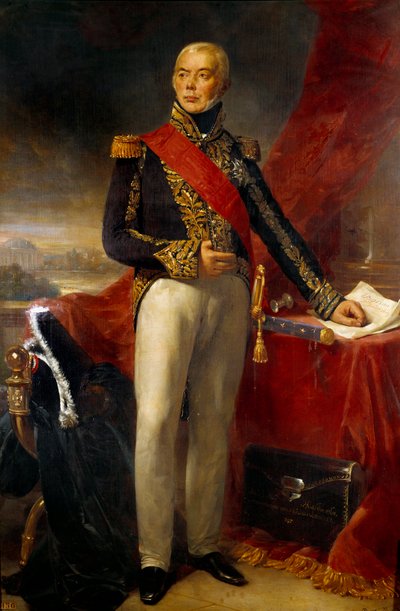 Ganzkörperporträt von Étienne Jacques Joseph Alexandre MacDonald, Herzog von Taranto, Marschall von Frankreich (1765-1840) von Jean Sebastien Rouillard