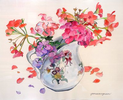 Frühlingsblüten in Limoges Du Barry Sahnekännchen von Jean Swan Gordon