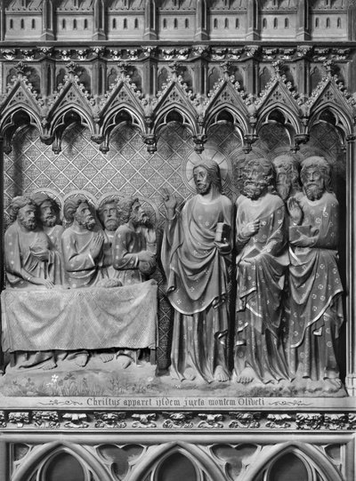 Kathedrale, Innenraum, Chorschranke, Jesus Christus erscheint am Ölberg, ca. 1340-51 von Jean and Jean Le Boutellier Ravy