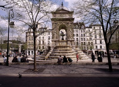 Brunnen der Unschuldigen in Paris. von Jean and Lescot Pierre Goujon