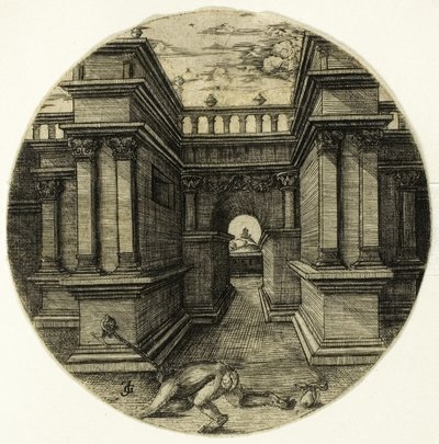 Der Affe im Hof angebunden von Jean de Gourmont