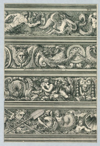 Platte aus Frises pour les architraves, cornices, et autres ornements d