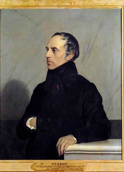 Porträt von François Pierre Guillaume Guizot, Minister und Historiker von Jean or Jehan Georges Vibert