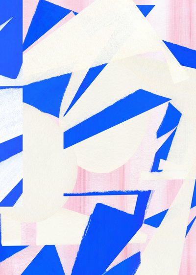 Fette blaue und rosa Formen von Jenja Braun