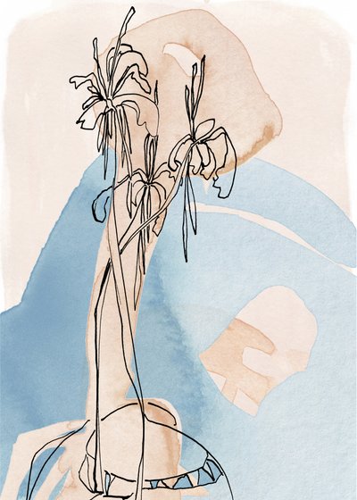 Weiche botanische Linien von Jenja Braun