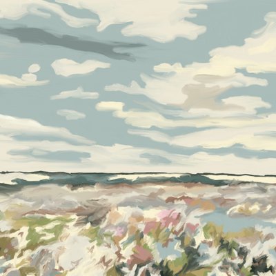 Dünenblumen Ozeanhimmel von Jenna Alheit