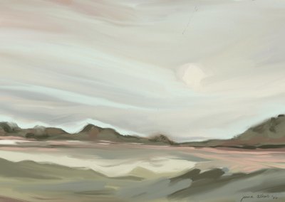 Gelassene abstrakte Landschaft von Jenna Alheit