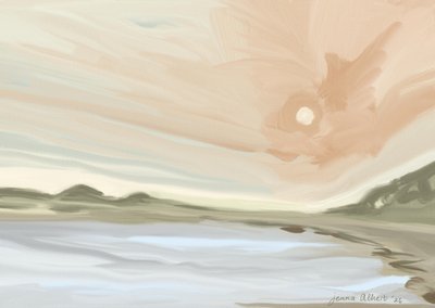 Gelassener Strandsonnenuntergang von Jenna Alheit