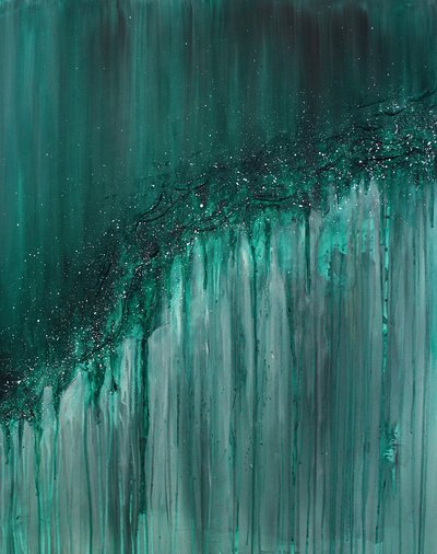 Glitzernder türkisfarbener Wasserfall von Jenny Nielsen