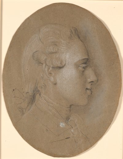 Friedrich der Sechste als junger Kronprinz. Im Profil nach rechts von Jens Juel