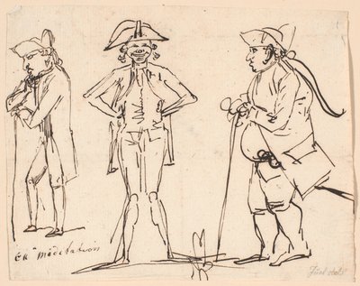 Meditation. Karikaturen von Clemens, Juel und Charles Bonnet von Jens Juel