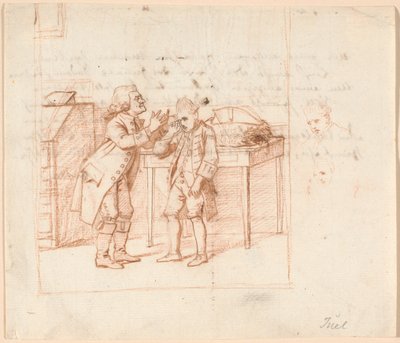 Entwurf zur Illustration von P.A. Heibergs Schauspiel "De Vonner og de Vanner" von Jens Juel