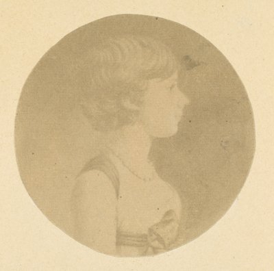 Mezzotinto-Porträt eines Mädchens im Profil, aus Die St. Memin Sammlung von Porträts, 1862 von Jeremiah Gurney