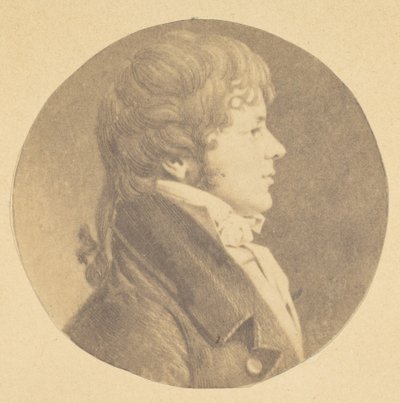 Mezzotinto-Porträt eines jungen Mannes im Profil, aus der St. Memin Sammlung von Porträts, 1862 von Jeremiah Gurney