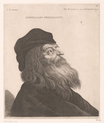 Porträt von Empedokles von Jerôme David (attributed to)