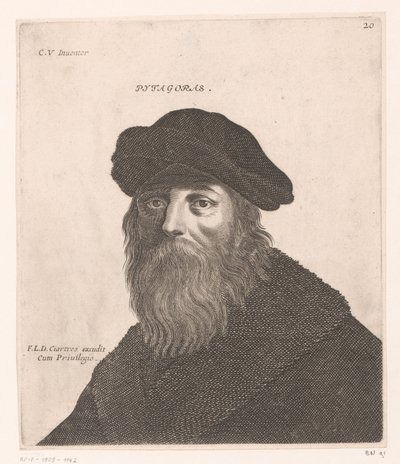 Porträt von Pythagoras (Büsten von Philosophen und Königen, Serie) von Jerôme David (attributed to)