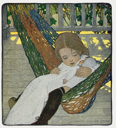 Wiegepuppe zum Schlafen bringen von Jessie Willcox Smith
